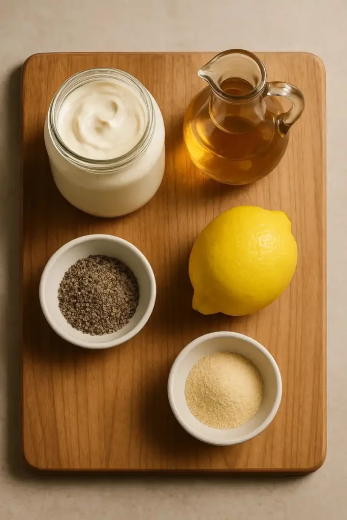Ingredients for Alabama white sauce