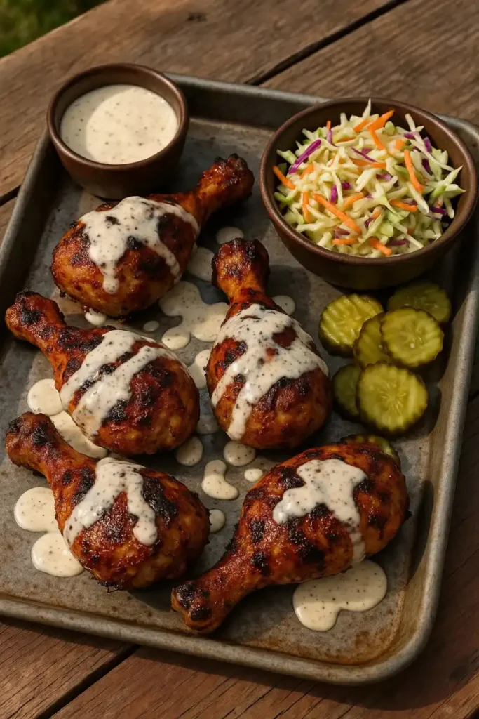 BBQ chicken with Alabama white sauce
