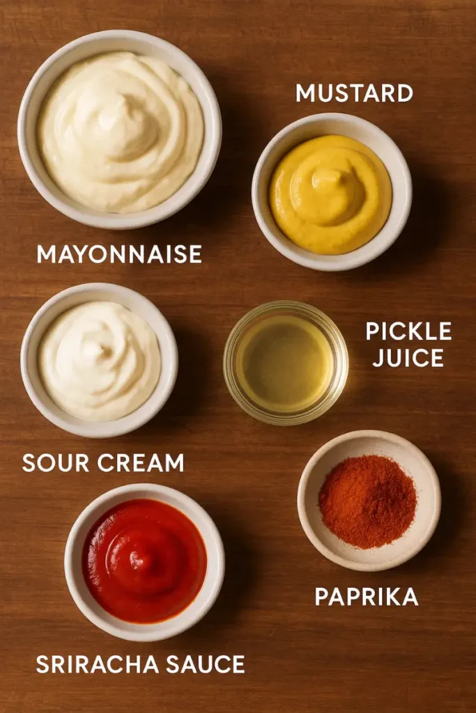 Ingredients for crack burger sauce recipe