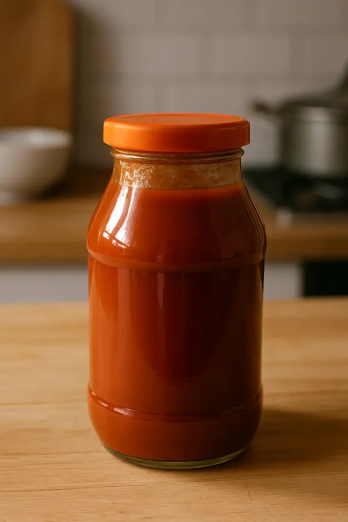 Ortega taco sauce gluten free bottle on table